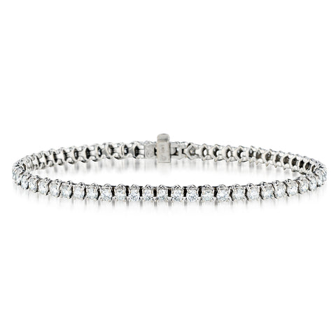 14kt White Gold Diamond "Tennis Bracelet". 3.00ct Tw