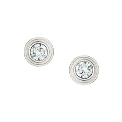 Cartier D'Amour 18kt White Gold Diamond Stud Earrings. 0.08ct Tw