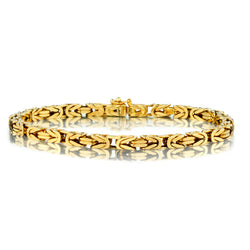 14kt Yellow Gold Byzantin Link Bracelet. Weight: 21 Grams