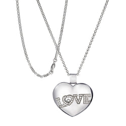 Chopard Large Heart "Happy Diamond" Pendant. 18kt White Gold