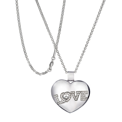 Chopard Large Heart "Happy Diamond" Pendant. 18kt White Gold