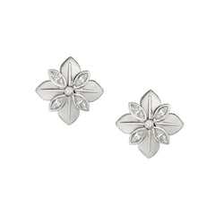 18kt White Gold Diamond Flower Stud Earrings.10 x 0.68ct Tw