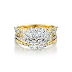 Ladies 14kt Yellow Gold Diamond Ring. 1.20ct Tw