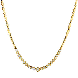 Ladies 18kt Yellow Gold Diamond Necklace. 3.00ct Tw