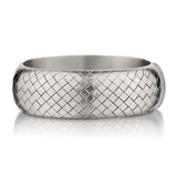 Bottega Veneta Intrecciato Bangle / Bracelet in 18kt White Gold. Weight: 79 Grams