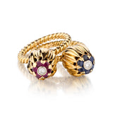 Ladies Vintage "Nardi Tulipani" 18kt Yellow Gold Ring.