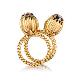 Ladies Vintage "Nardi Tulipani" 18kt Yellow Gold Ring.