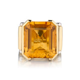 Vintage 14kt Yellow Gold Citrine Ring. Circa 1940