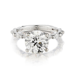 Ladies 18kt White Gold Solitaire Diamond Ring. 3.22 Carat Weight: