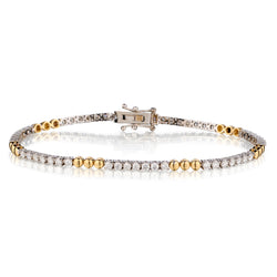 14kt Yellow and White Gold Diamond Bracelet. 1.58ct Tw