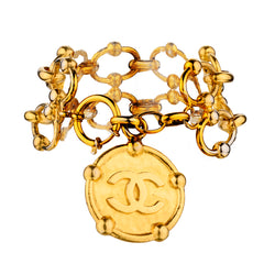 Rare!! Authentic Vintage Chanel CC Logo Bracelet. Circa 1990