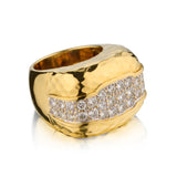 Unisex 18kt Yellow Gold Diamond Handmade Band. 32 x 2.18ct Tw