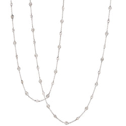 18kt White Gold and Diamond Chain / Necklace. 26 x 0.78ct Tw