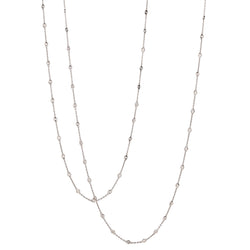 18kt White Gold and Diamond Chain / Necklace. 73 x 2.20ct Tw