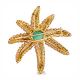 Tiffany & Co "Fireworks Collection" Brooch. Green Tourmaline and Diamonds.