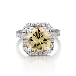 Ladies 14kt White Gold Diamond Ring. 4.28 Carat Weight (GIA)