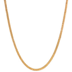 18kt Yellow Gold Solid Curb Link. Weight: 52 Grams. 22" (L)