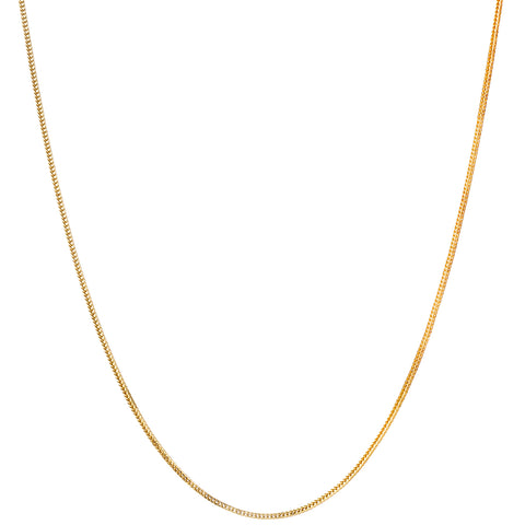18kt Yellow Gold Foxtail Chain. 26" (L). Weight: 13 Grams