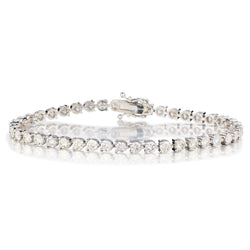 18kt White Gold Diamond "Tennis Bracelet". 6.00ct Tw