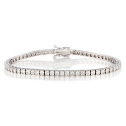 14kt White Gold Diamond "Tennis Bracelet".  4.00ct Tw
