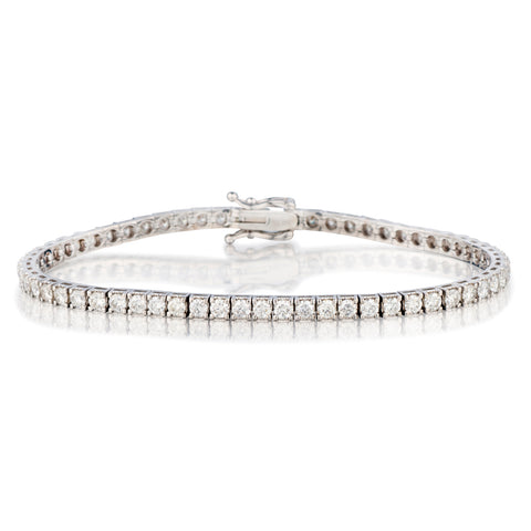 14kt White Gold Diamond "Tennis Bracelet".  4.00ct Tw