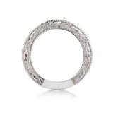 14kt White Gold Diamond Filigree Band . 1.10ct Tw