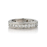 14kt White Gold Diamond Filigree Band . 1.10ct Tw