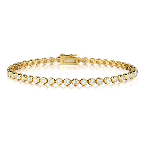 14kt Yellow Gold Diamond "Tennis Bracelet. 2.70ct Tw