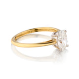 Tiffany & Co Platinum and 18kt Yellow Gold Oval Cut Diamond Ring. 1.38ct