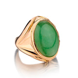 22kt Yellow Gold Jade Cabochon Ring.