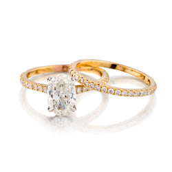 Ladies 18kt Yellow Gold Oval Diamond Ring. 1.40 (GIA)