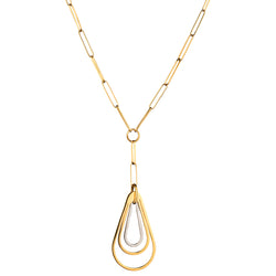 Ladies Modern 14kt Yellow Gold Pendant. Made in Italy. Weight: 17.8 Grams