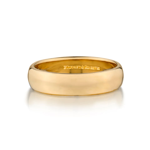 Mens Tiffany & Co 18kt Yellow Gold Band. 6mm. B& P