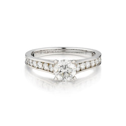 Cartier Ladies Platinum Diamond Ring.  0.72 Brilliant Cut (GIA)