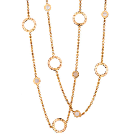 Bvlgari Bvlgari Iconic Long Chain. Mother of Pearl. 18kt Rose Gold