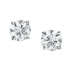 14kt White Gold Diamond Stud Earrings.   2 x 2.26ct Tw