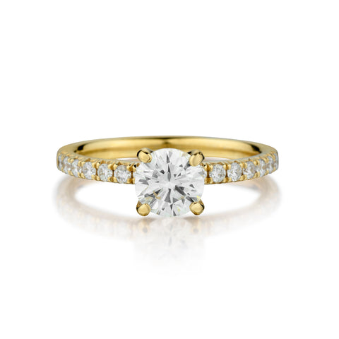 14kt Yellow Gold Diamond Ring. 1.00 Carat Weight