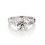 18kt White Gold Diamond Ring. 2.98 Brilliant Cut