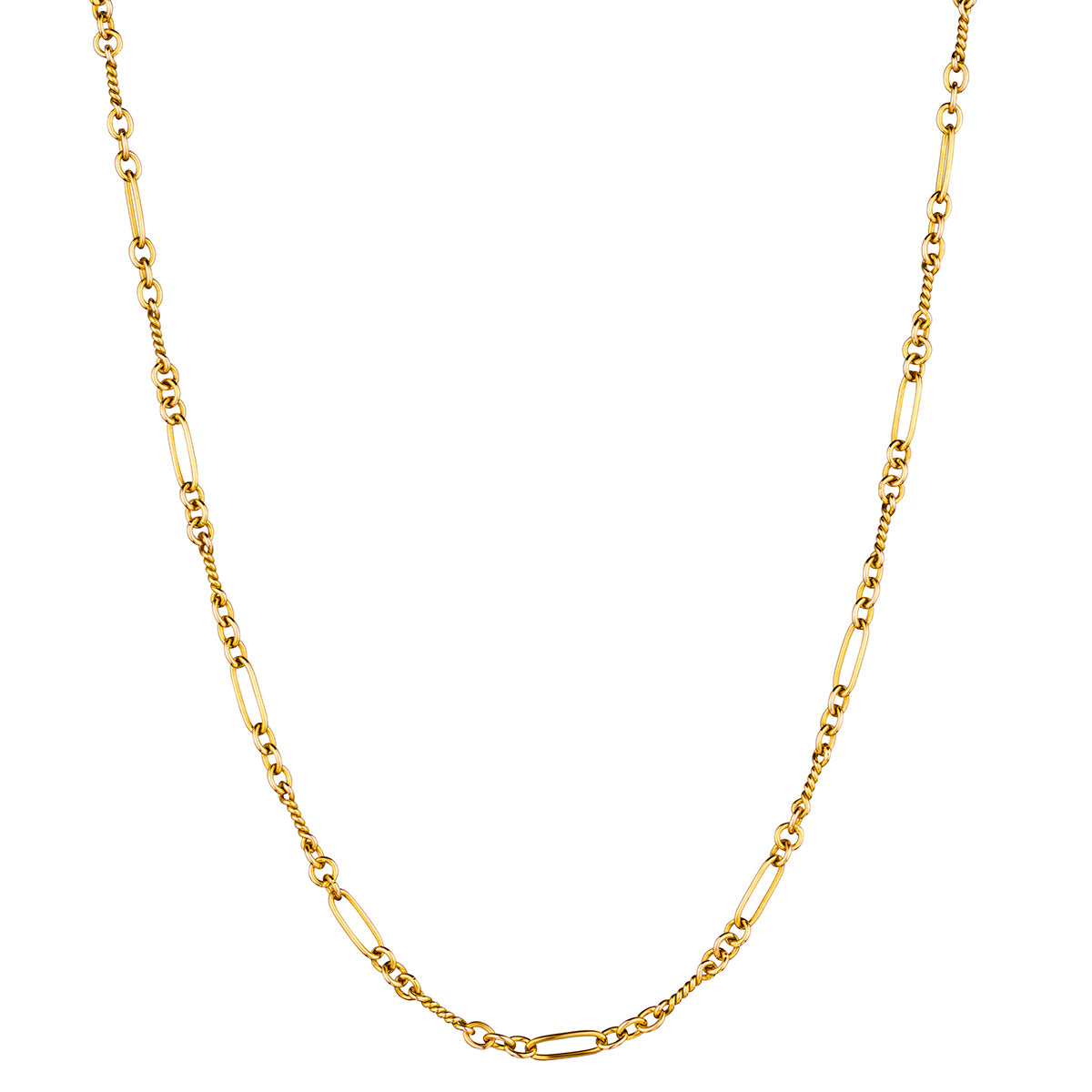 18kt Yellow Gold Open Link Chain. Weight: 12.2 Grams