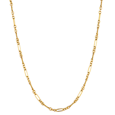 18kt Yellow Gold Open Link Chain. Weight: 12.2 Grams