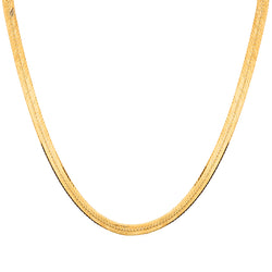 10kt Yellow Gold Herringbone Chain. 20". Weight: 22.80 Grams