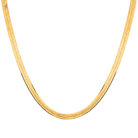 10kt Yellow Gold Herringbone Chain. 20". Weight: 22.80 Grams