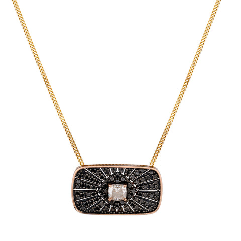 Ladies 14kt Pink Gold Pendant Featuring a Canadian Cushion Cut Diamond 1.01 (GIA)
