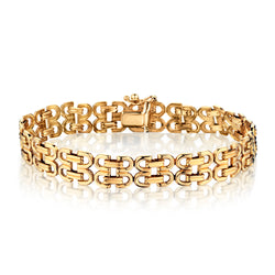 Ladies 14kt Yellow Gold Bracelet. Weight: 13.95 grams