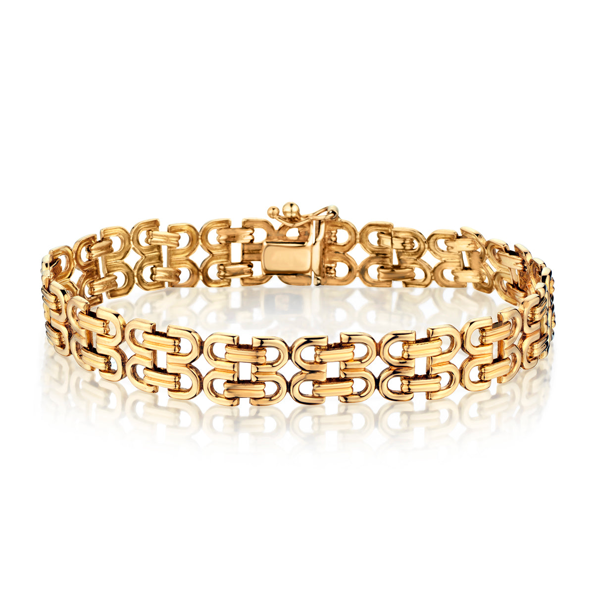 Ladies 14kt Yellow Gold Bracelet. Weight: 13.95 grams