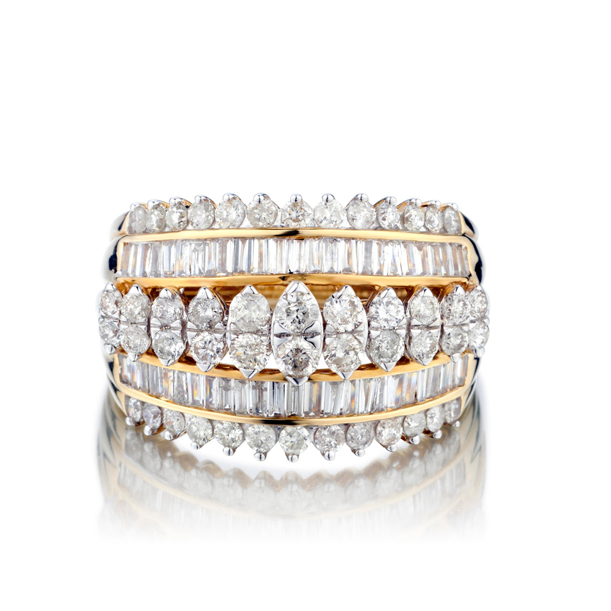 14kt Yellow Gold Diamond Ring. 1.09 ct Tw