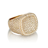 Unisex 10kt Yellow Gold Pave' Set Diamond Ring. 4.70ct Tw