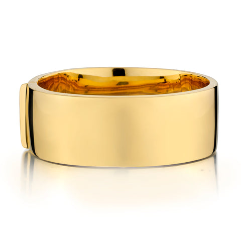 14kt Yellow Gold Wide Bangle. Weight: 54 Grams. Width: 25mm .