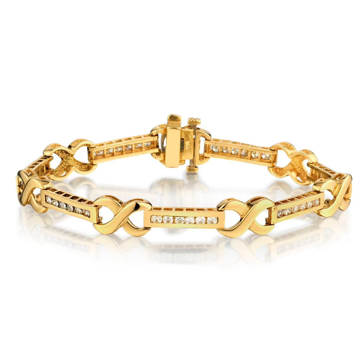 14kt Yellow Gold Diamond Bracelet. 2.00ct Tw