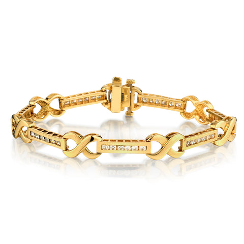 14kt Yellow Gold Diamond Bracelet. 2.00ct Tw